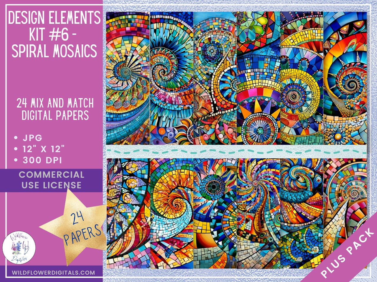 mockup of design elements club digital papers stationery mix and match membership