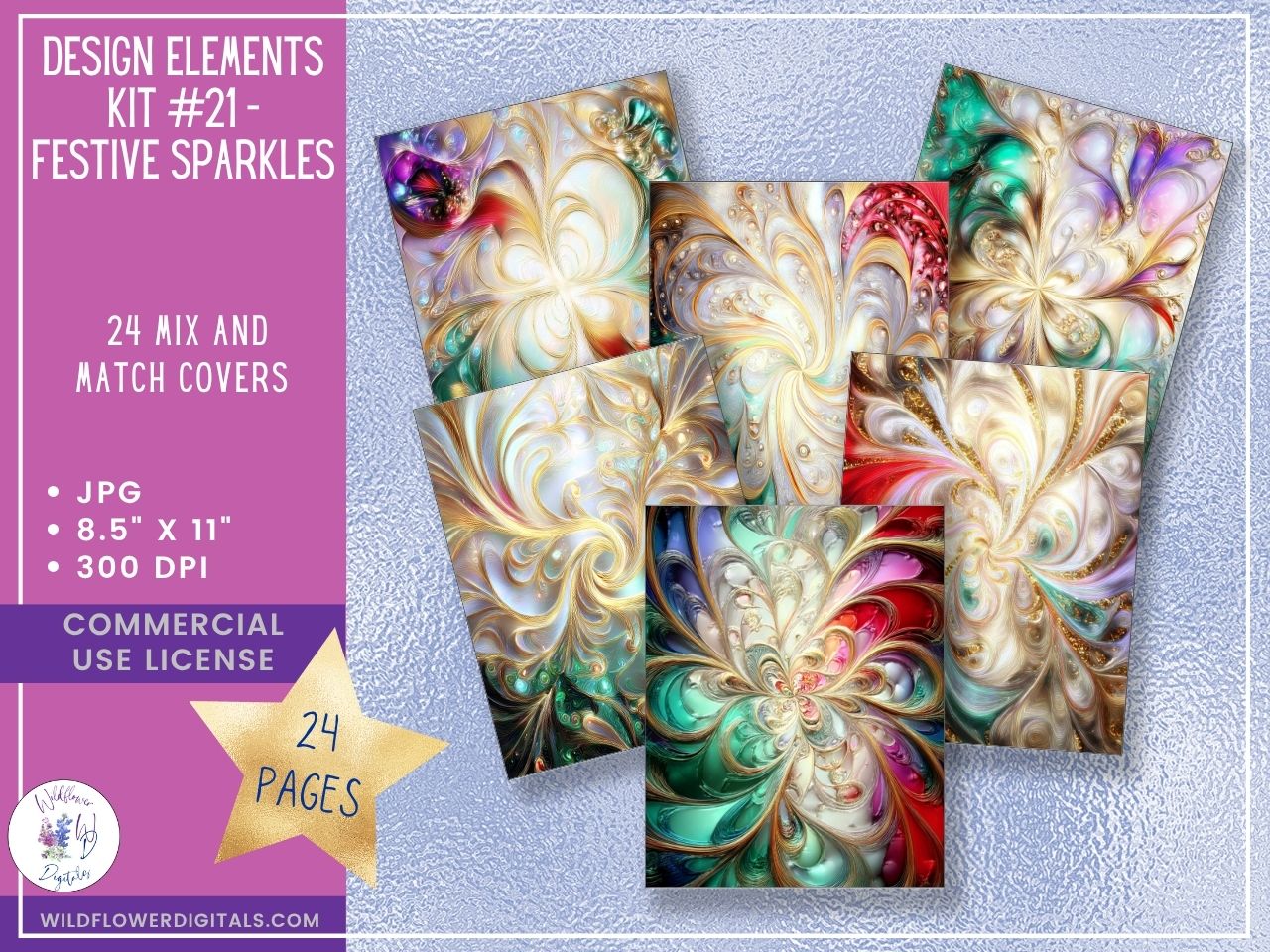 mockup of design elements club digital papers stationery mix and match membership