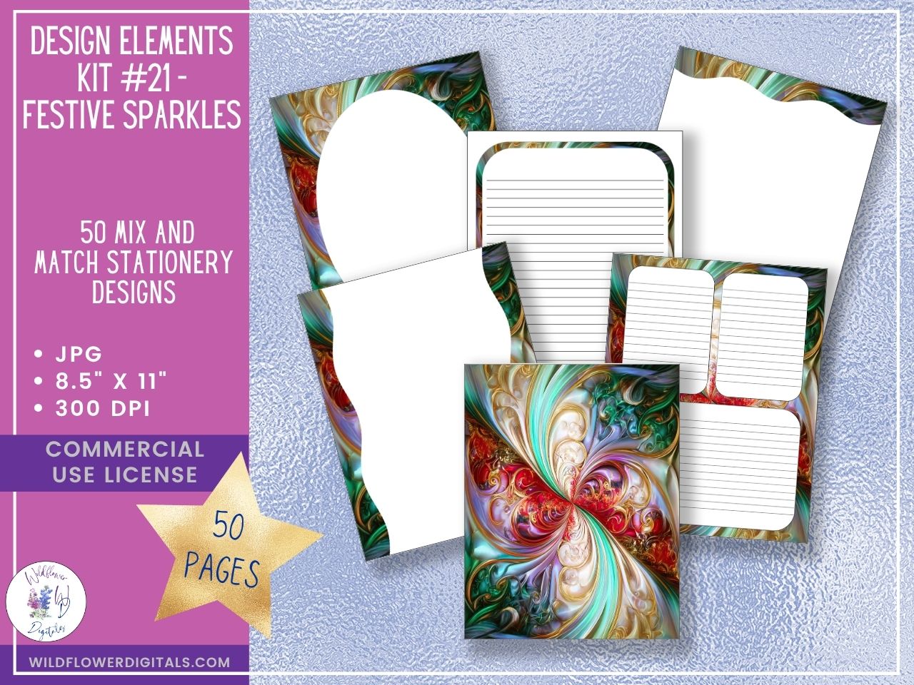 mockup of design elements club digital papers stationery mix and match membership