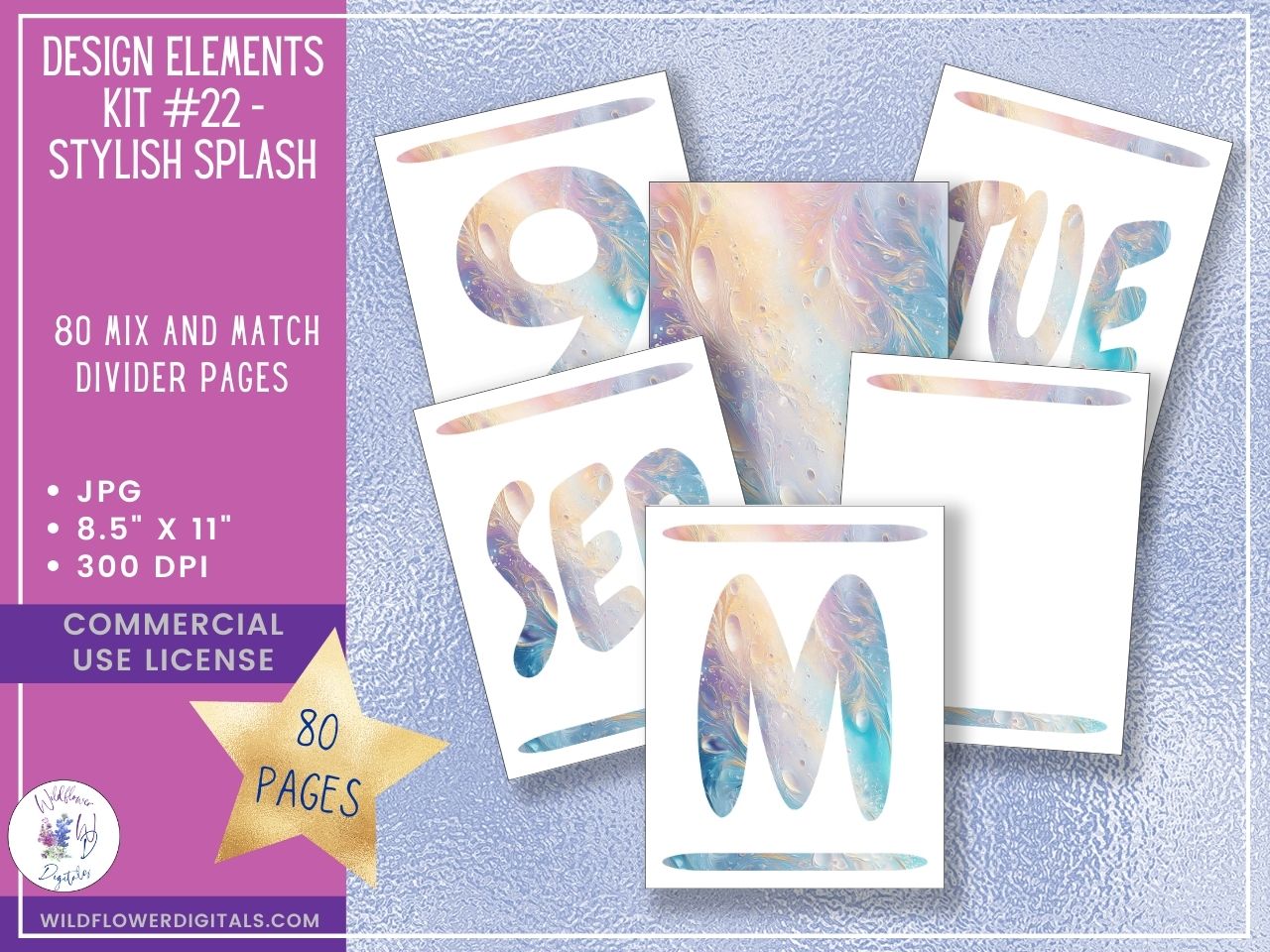 mockup of design elements club digital papers stationery mix and match membership