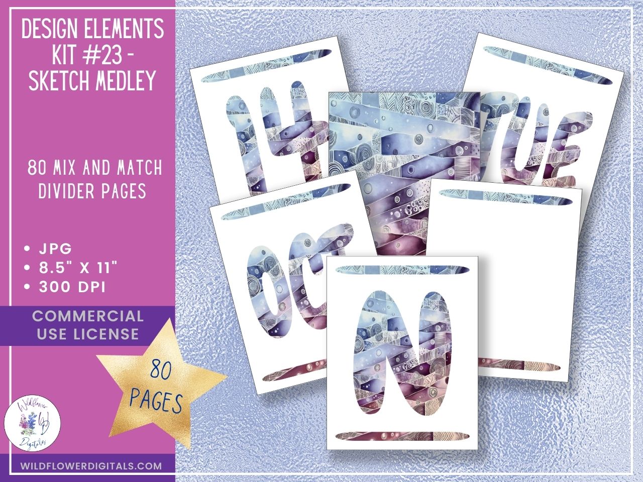 mockup of design elements club digital papers stationery mix and match membership