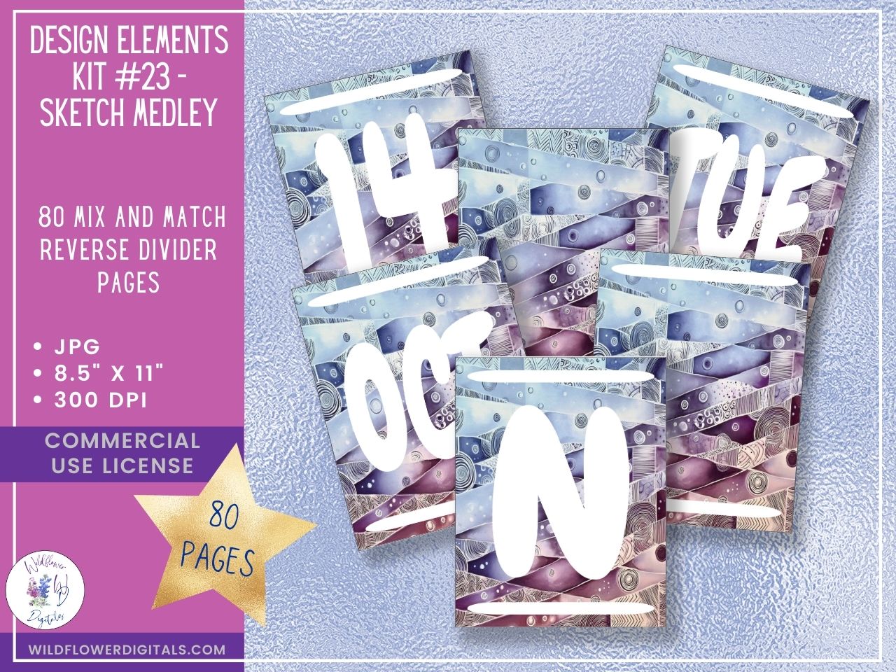 mockup of design elements club digital papers stationery mix and match membership