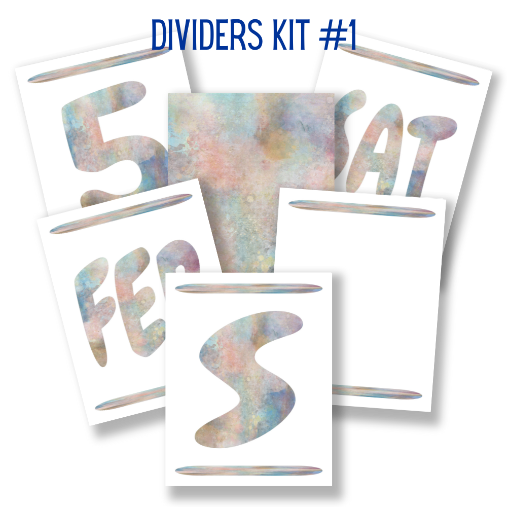 mockup of dividers kit 1 mix and match divider pages stationery designs
