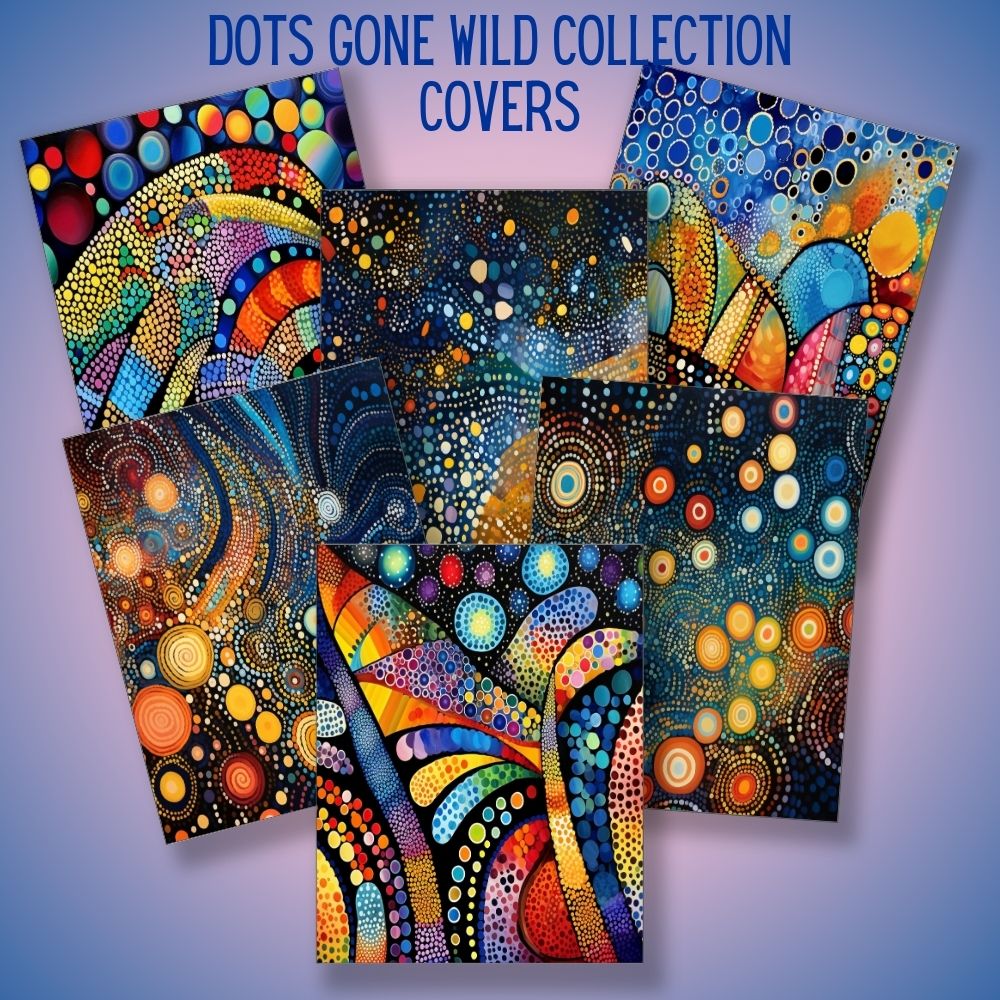 mockup of dots gone wild covers digital papers mix and match