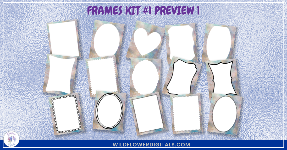 preview mockup of frames kit 1 mix and match stationery designs
