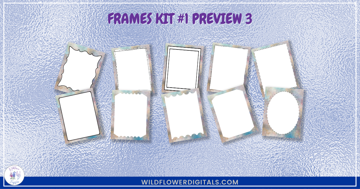 preview mockup of frames kit 1 mix and match stationery designs