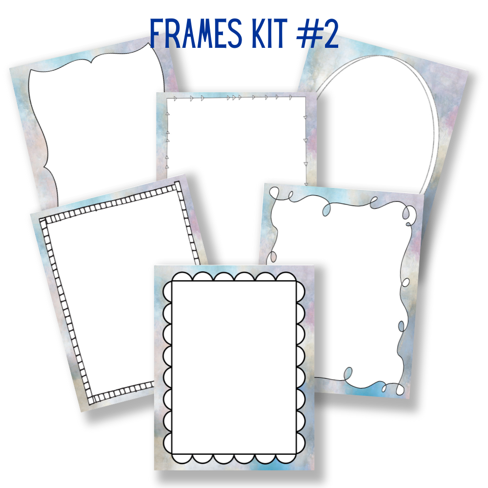 mockup of frames kit 2 mix and match stationery designs
