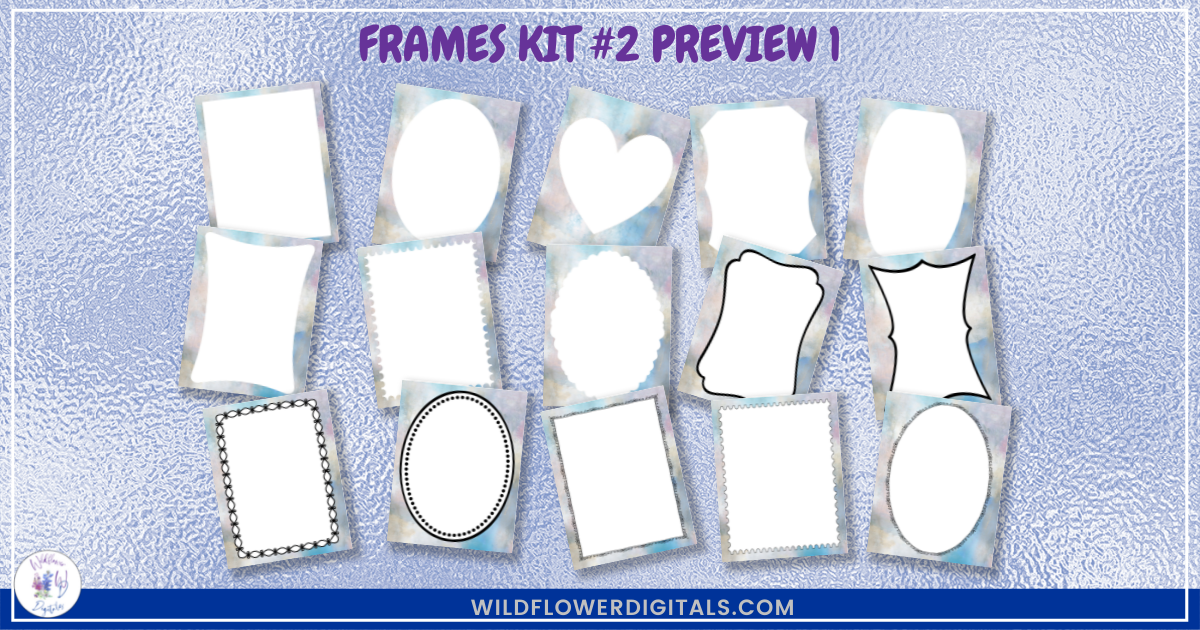preview mockup of frames kit 2 mix and match stationery designs