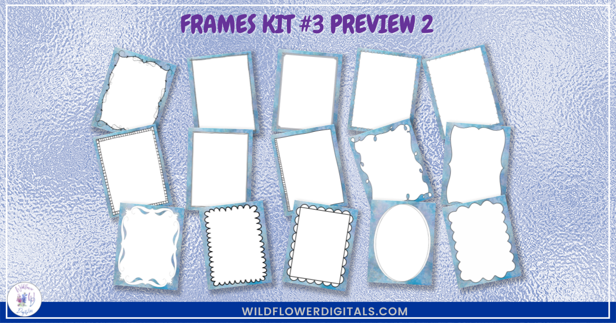 preview mockup of frames kit 1 mix and match stationery designs