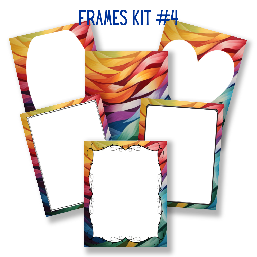mockup of frames kit 4 mix and match stationery designs