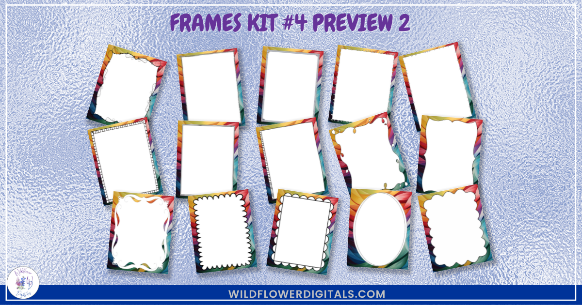 preview mockup of frames kit 4 mix and match stationery designs