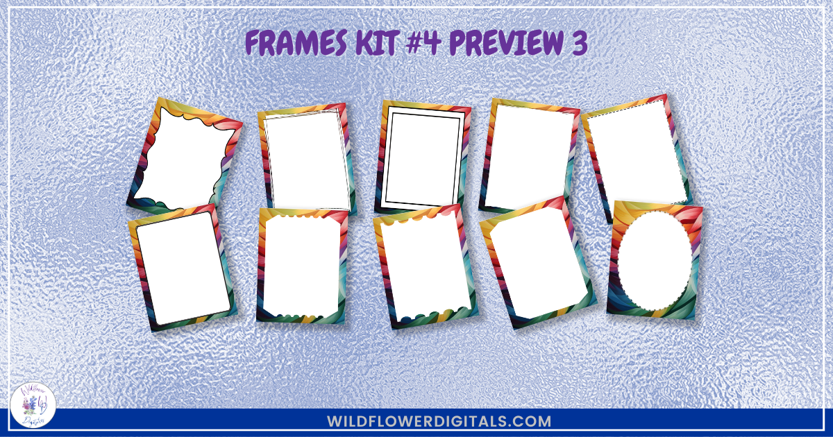 preview mockup of frames kit 4 mix and match stationery designs