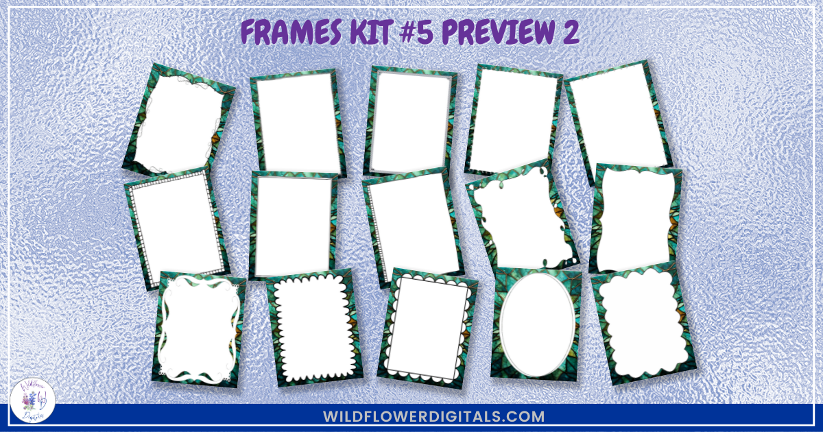 preview mockup of frames kit 5 mix and match stationery designs