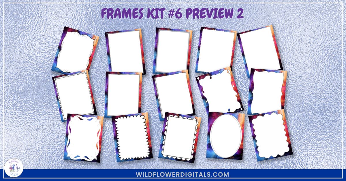 mockup of frames kit 6 mix and match stationery designs