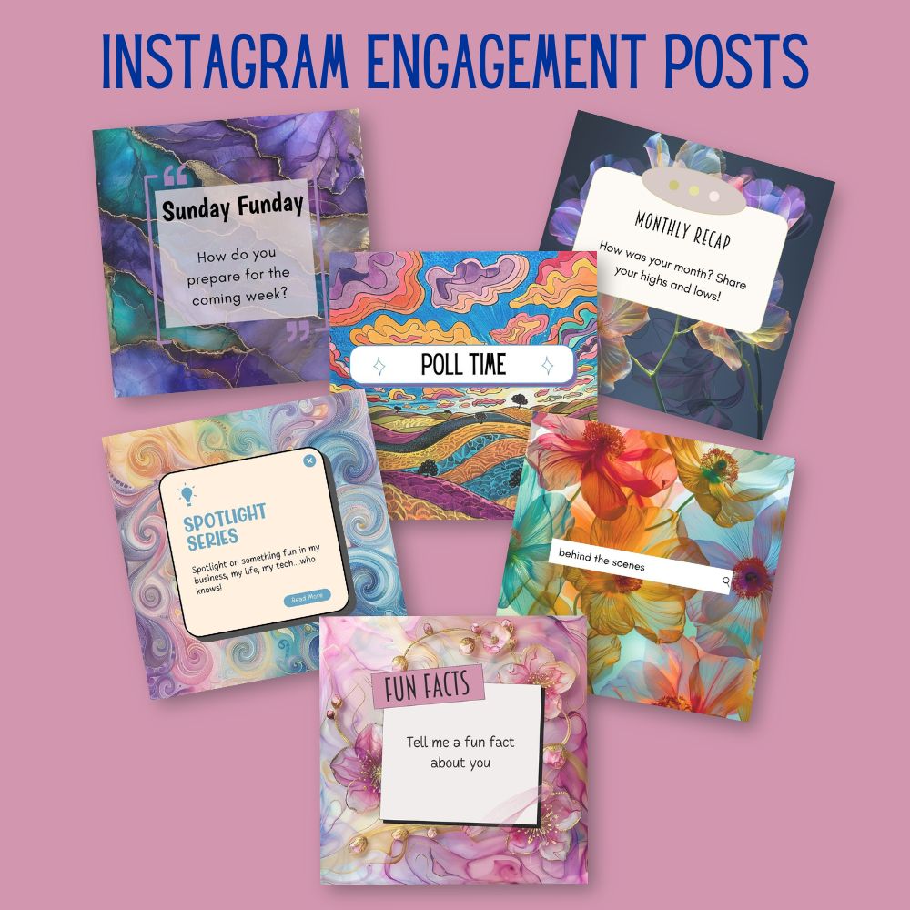 mockup of instagram engagement posts
