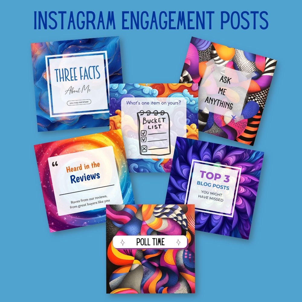 mockup of instagram engagement posts