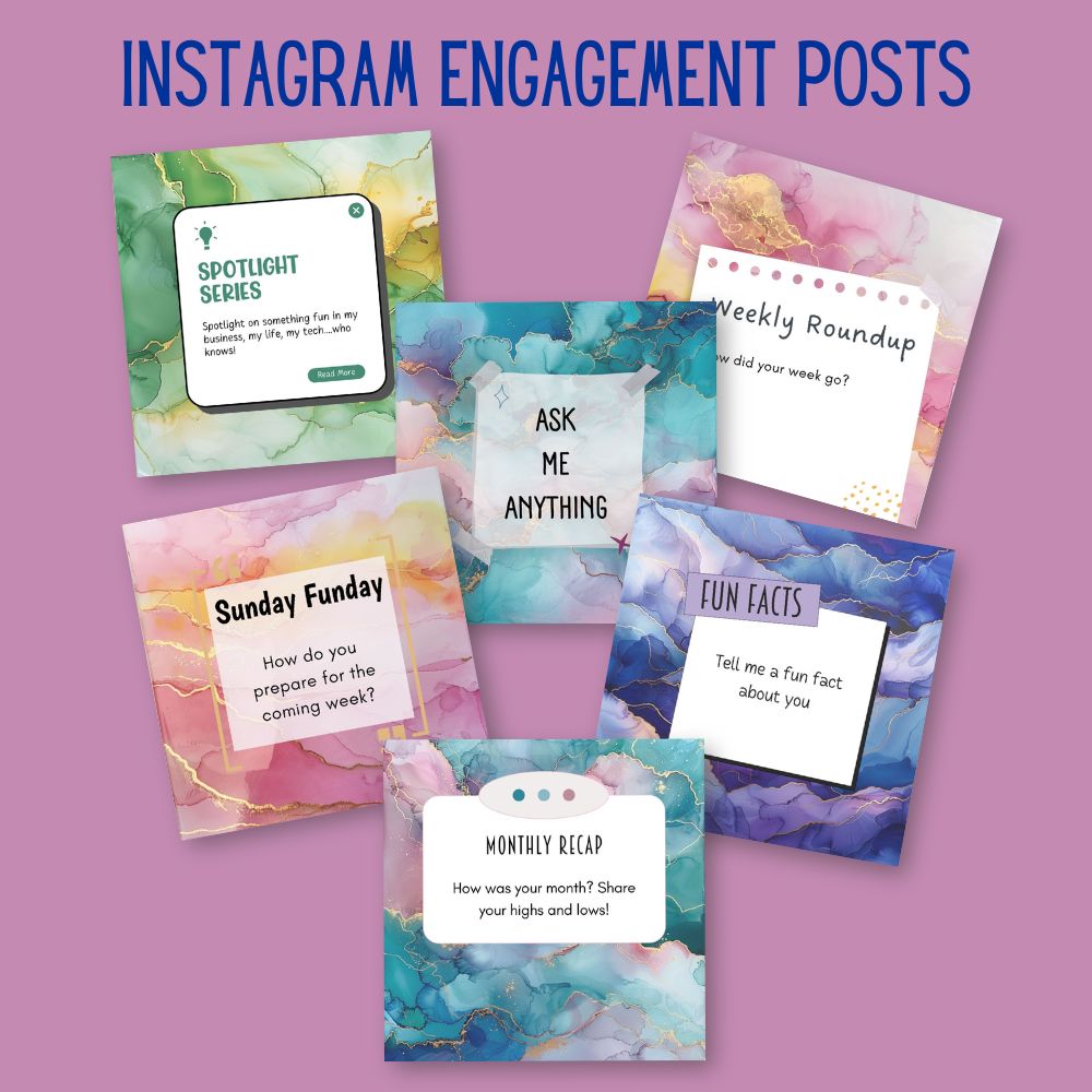 mockup of instagram engagement posts