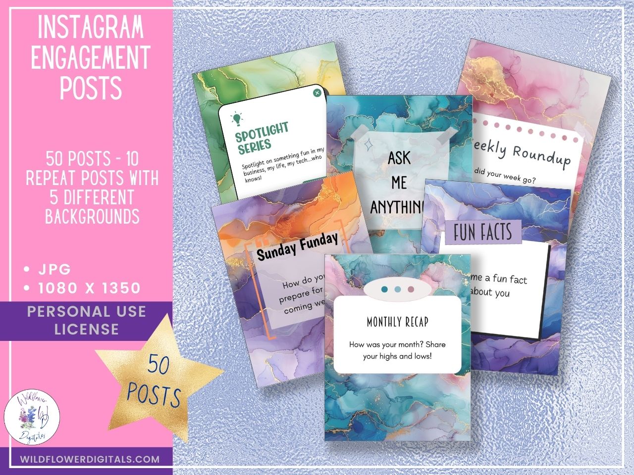 mockup of instagram engagement posts