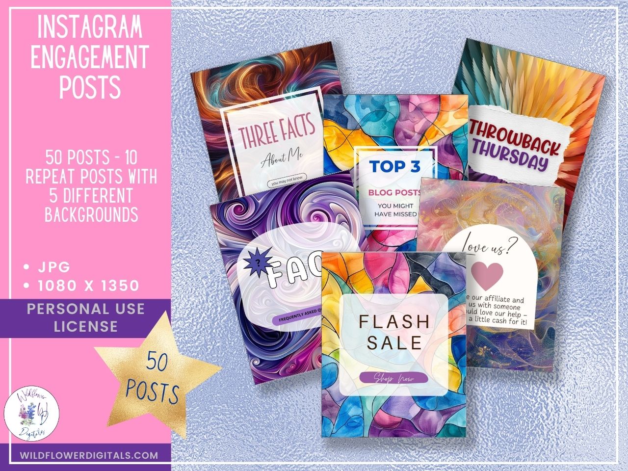 mockup of instagram engagement posts
