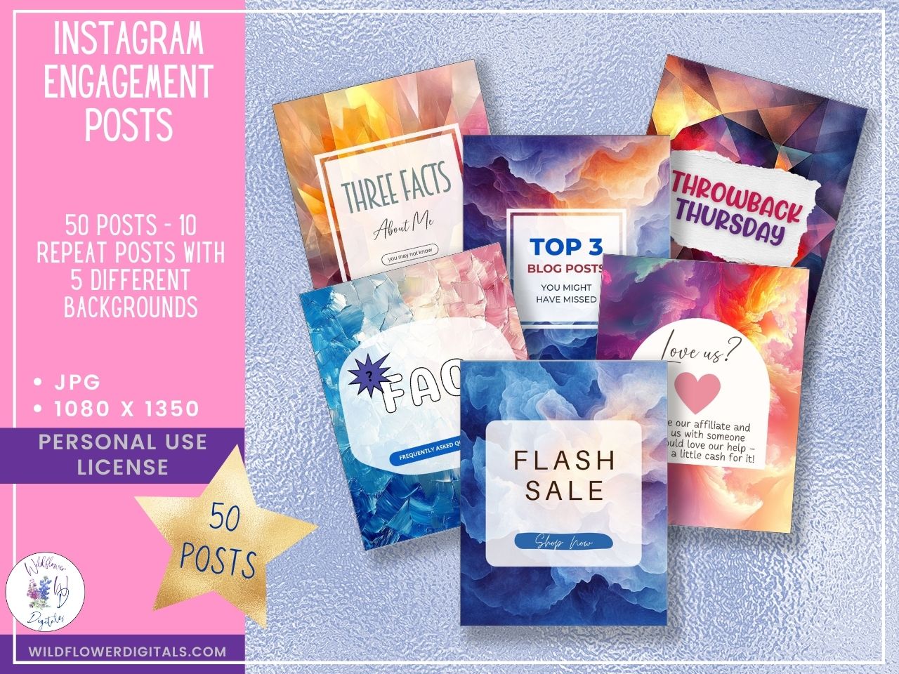 mockup of instagram engagement posts