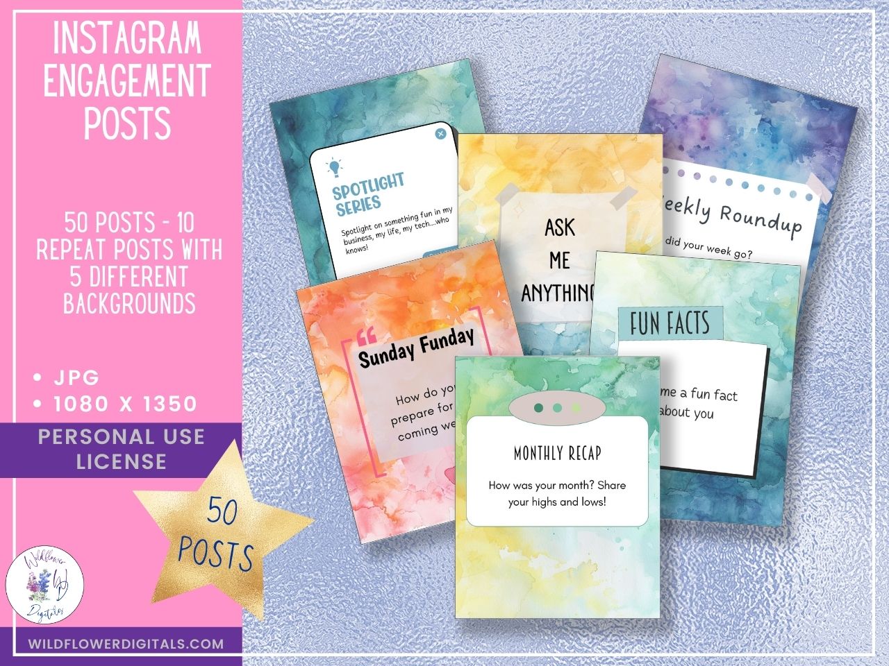 mockup of instagram engagement posts