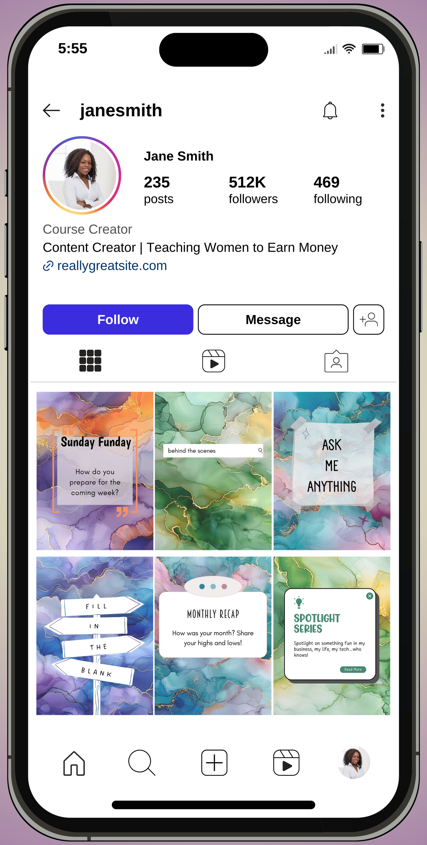 mockup of instagram engagement posts