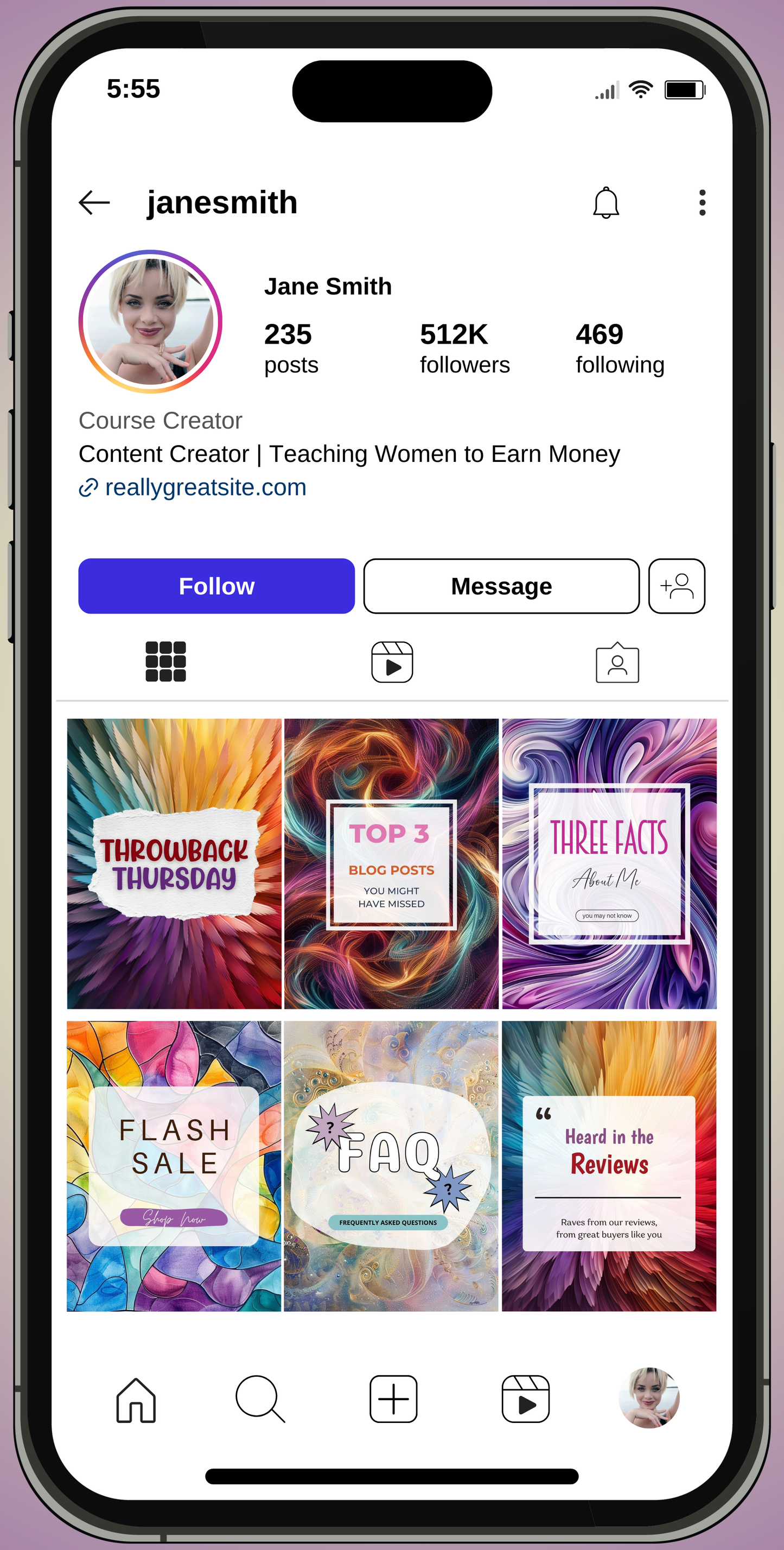 mockup of instagram engagement posts