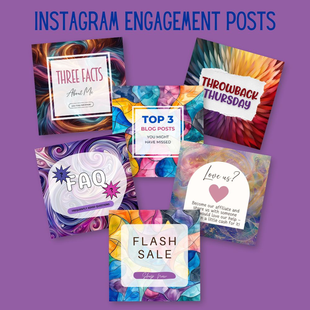 mockup of instagram engagement posts