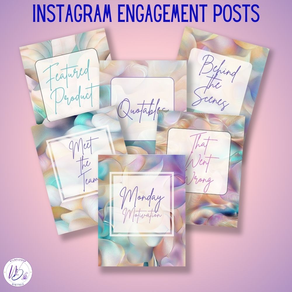 mockup of instagram engagement posts
