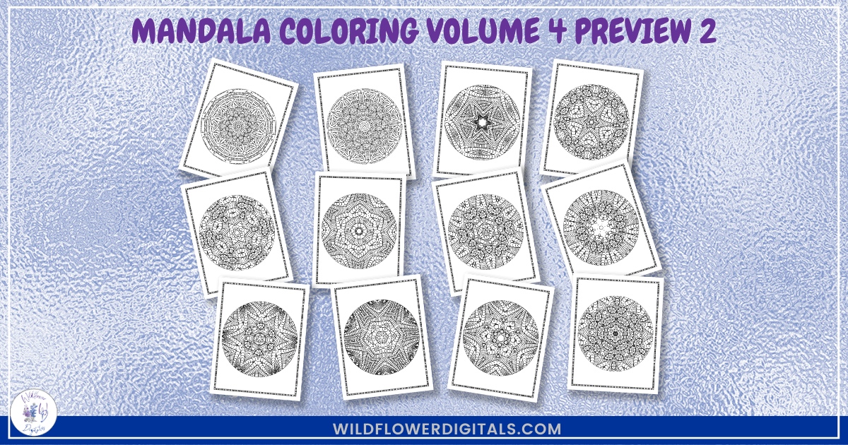 mockup of mandala coloring pages mix and match