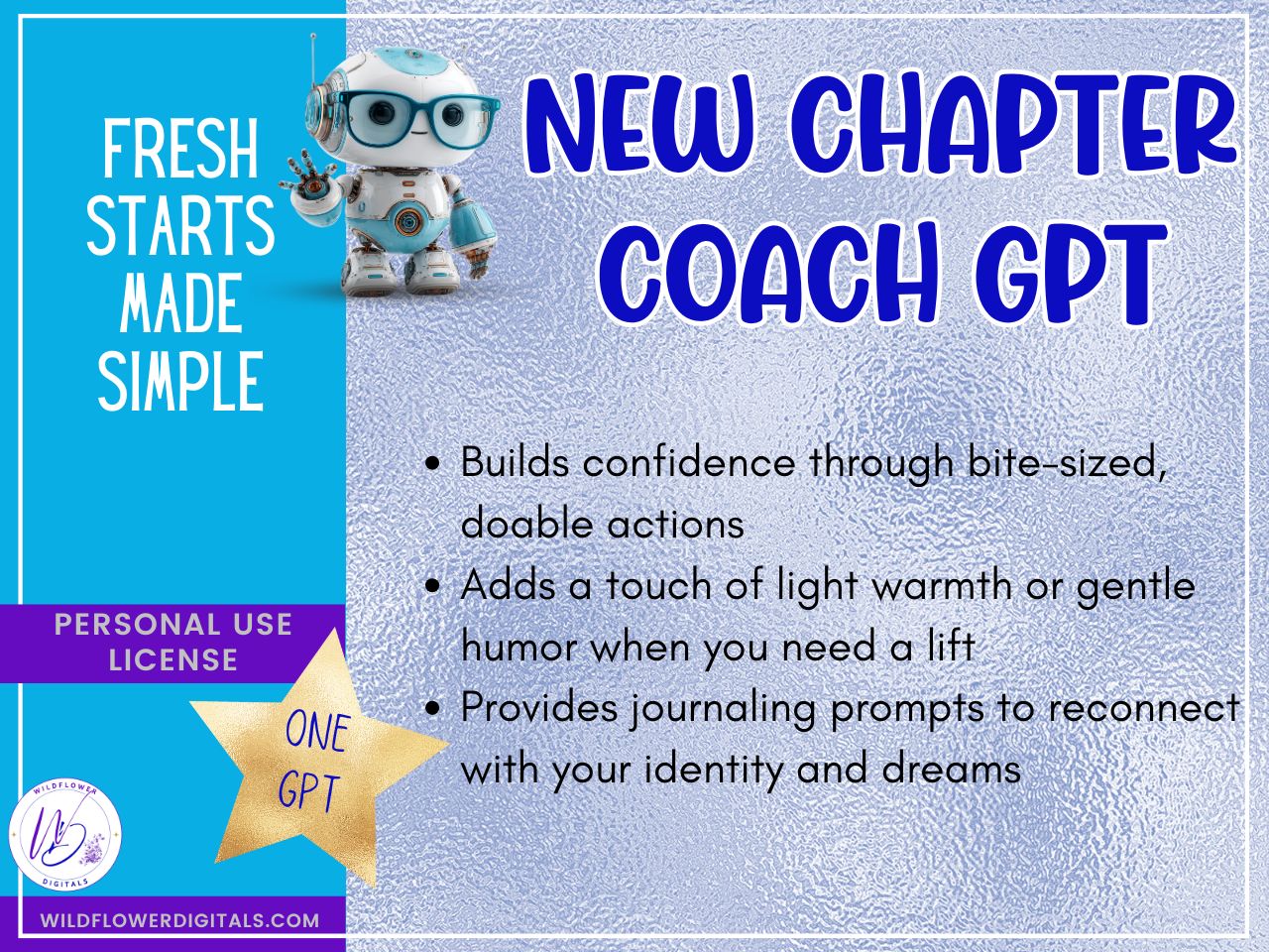 mockup of new chapter coach gpt personal development coaching fresh start beginnings transitions