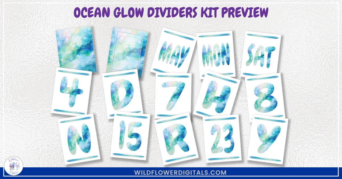 mockup of dividers kit mix and match divider pages stationery designs