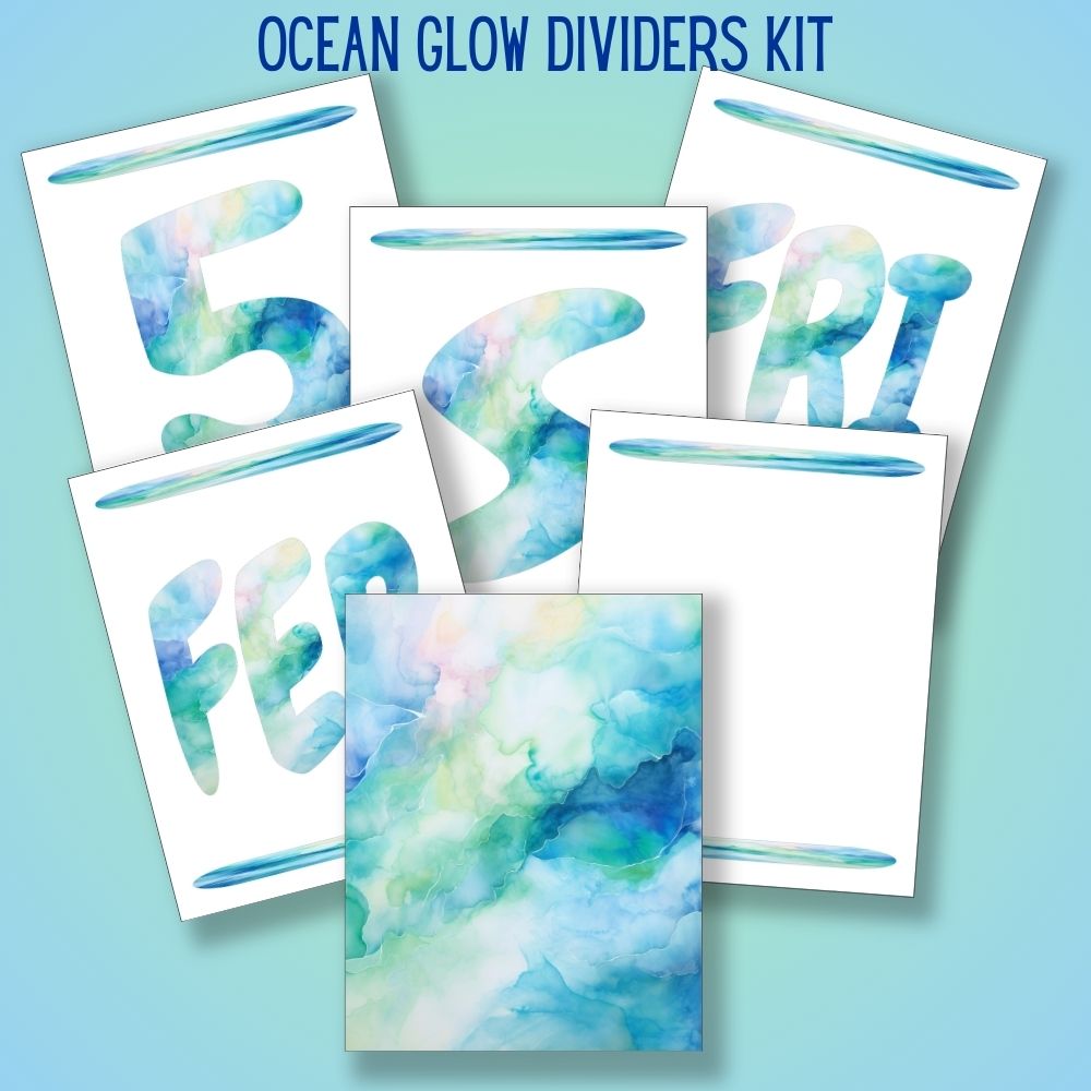 mockup of dividers kit mix and match divider pages stationery designs