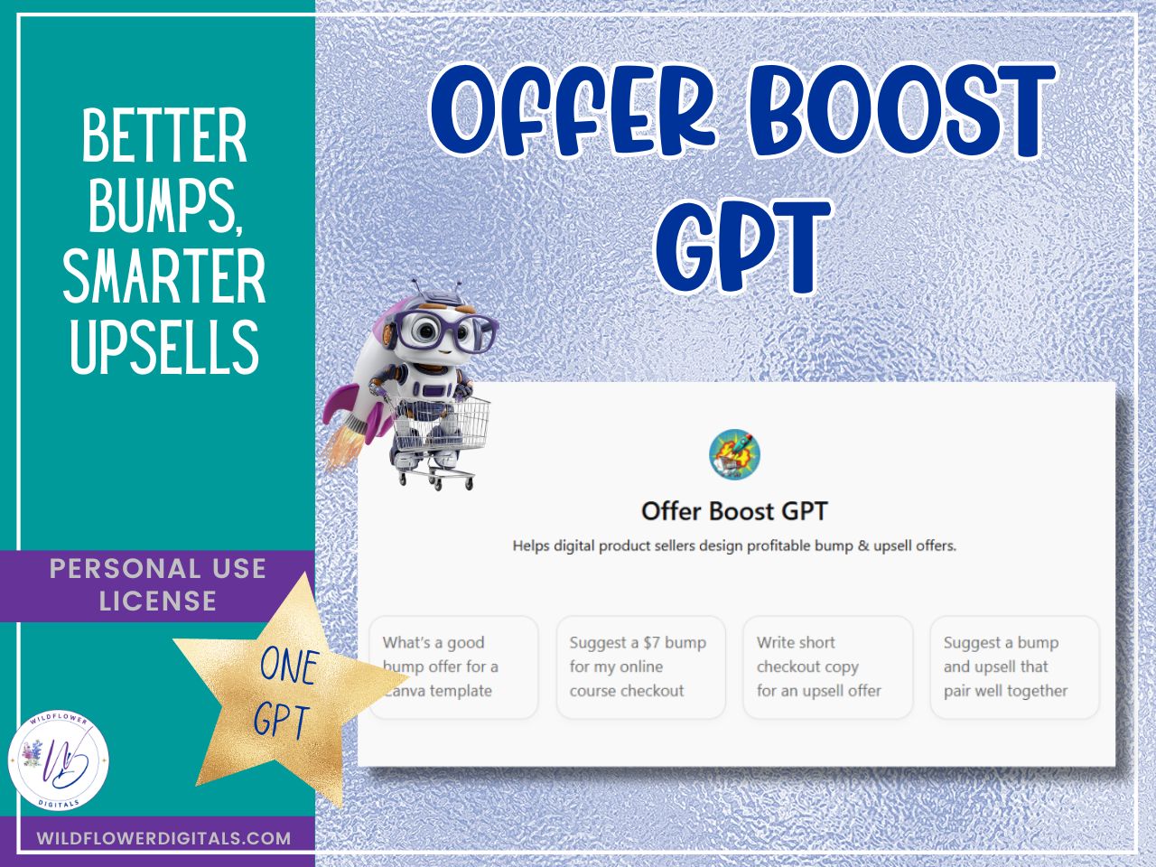 mockup of offer boost gpt business sales bumps upsells conversions