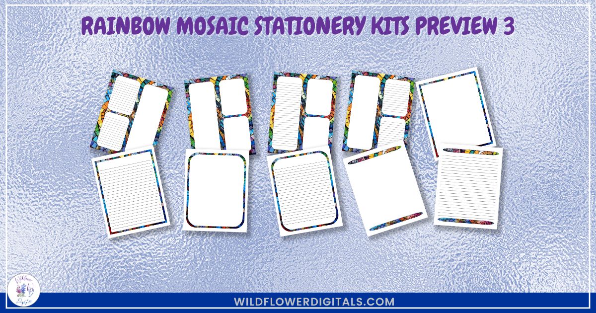 mockup of stationery kit mix and match stationery designs