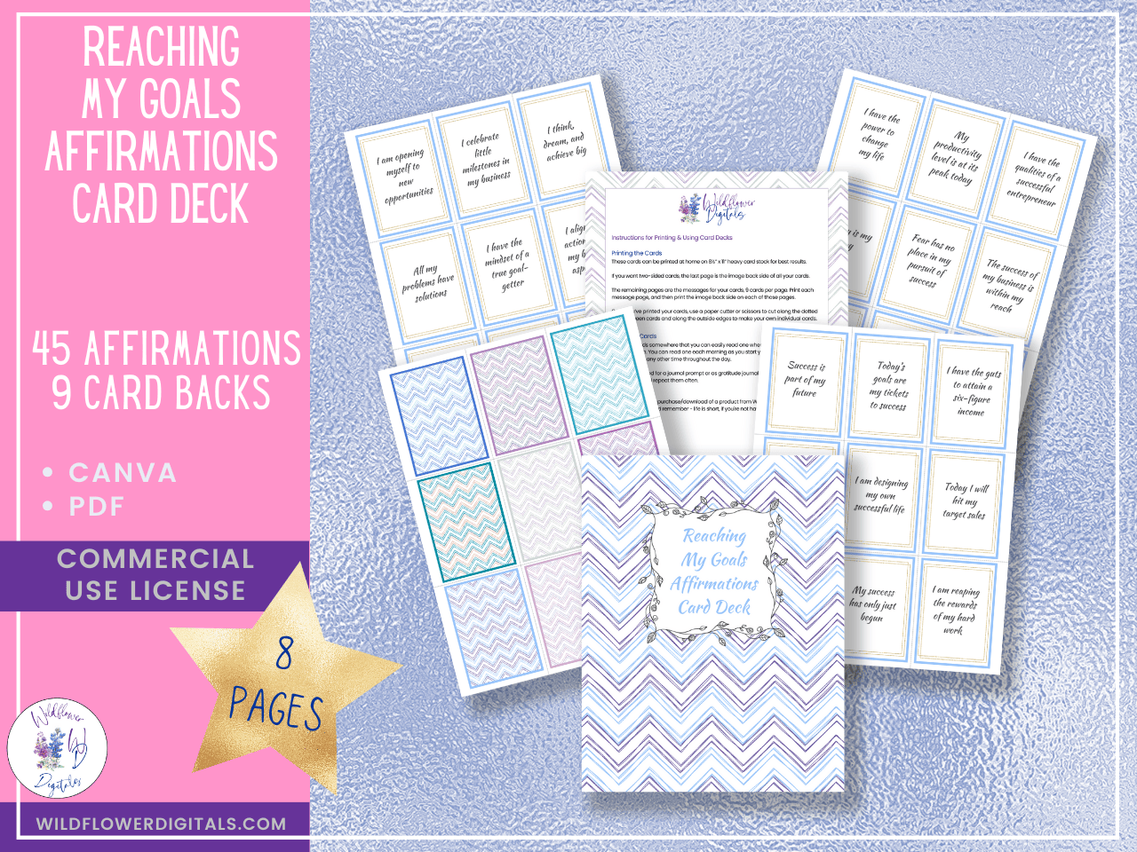 mockup of affirmations card deck