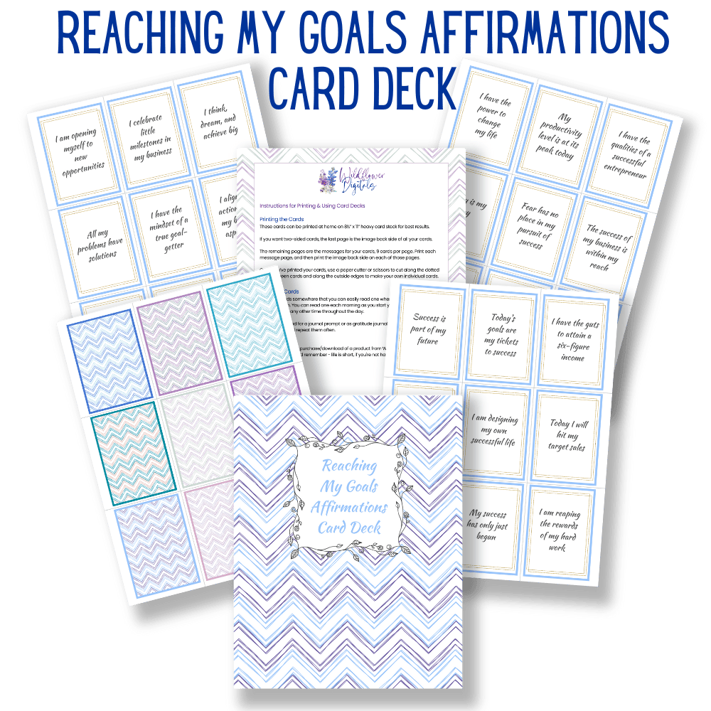 mockup of affirmations card deck