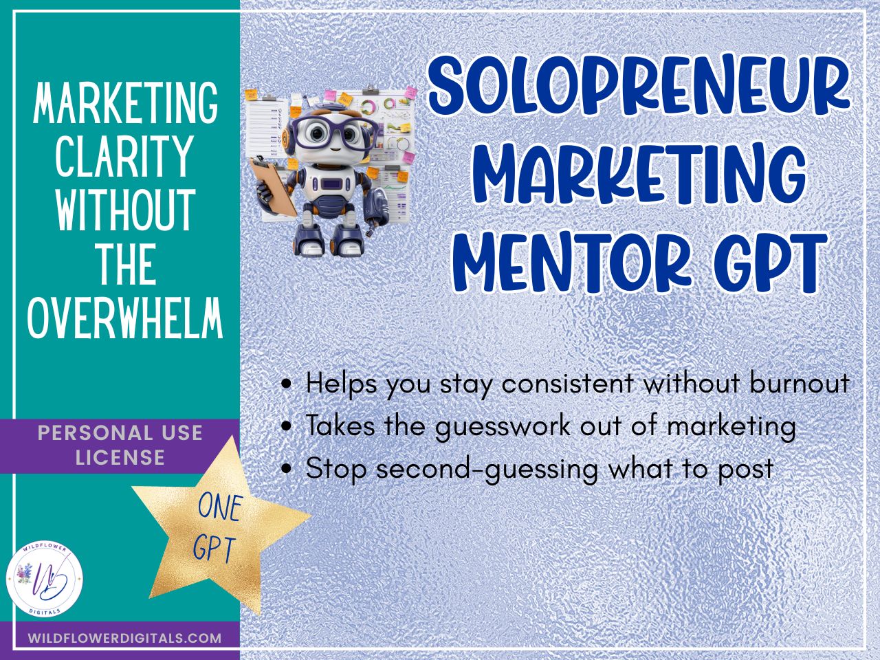 mockup of solopreneur marketing mentor gpt business productivity marketing