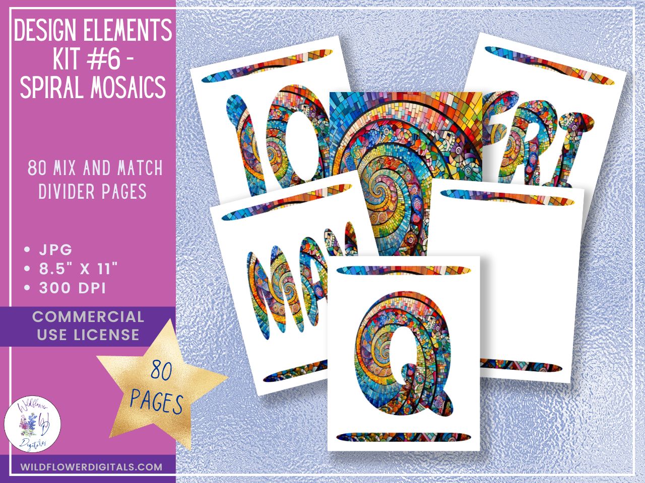 mockup of design elements club digital papers stationery mix and match membership
