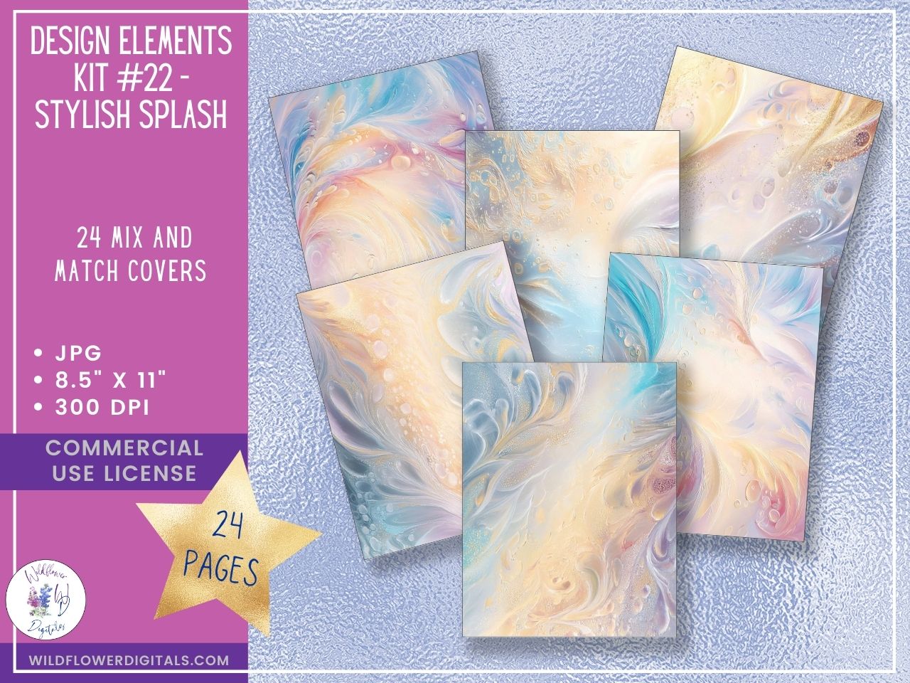 mockup of design elements club digital papers stationery mix and match membership