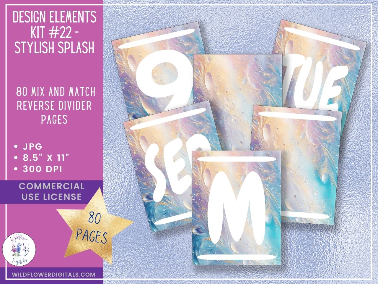 mockup of design elements club digital papers stationery mix and match membership