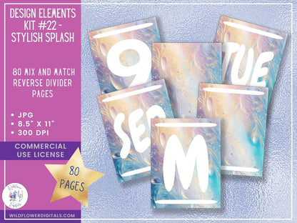mockup of design elements club digital papers stationery mix and match membership