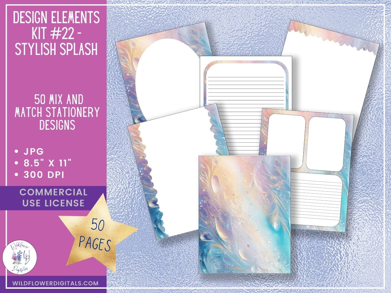 mockup of design elements club digital papers stationery mix and match membership