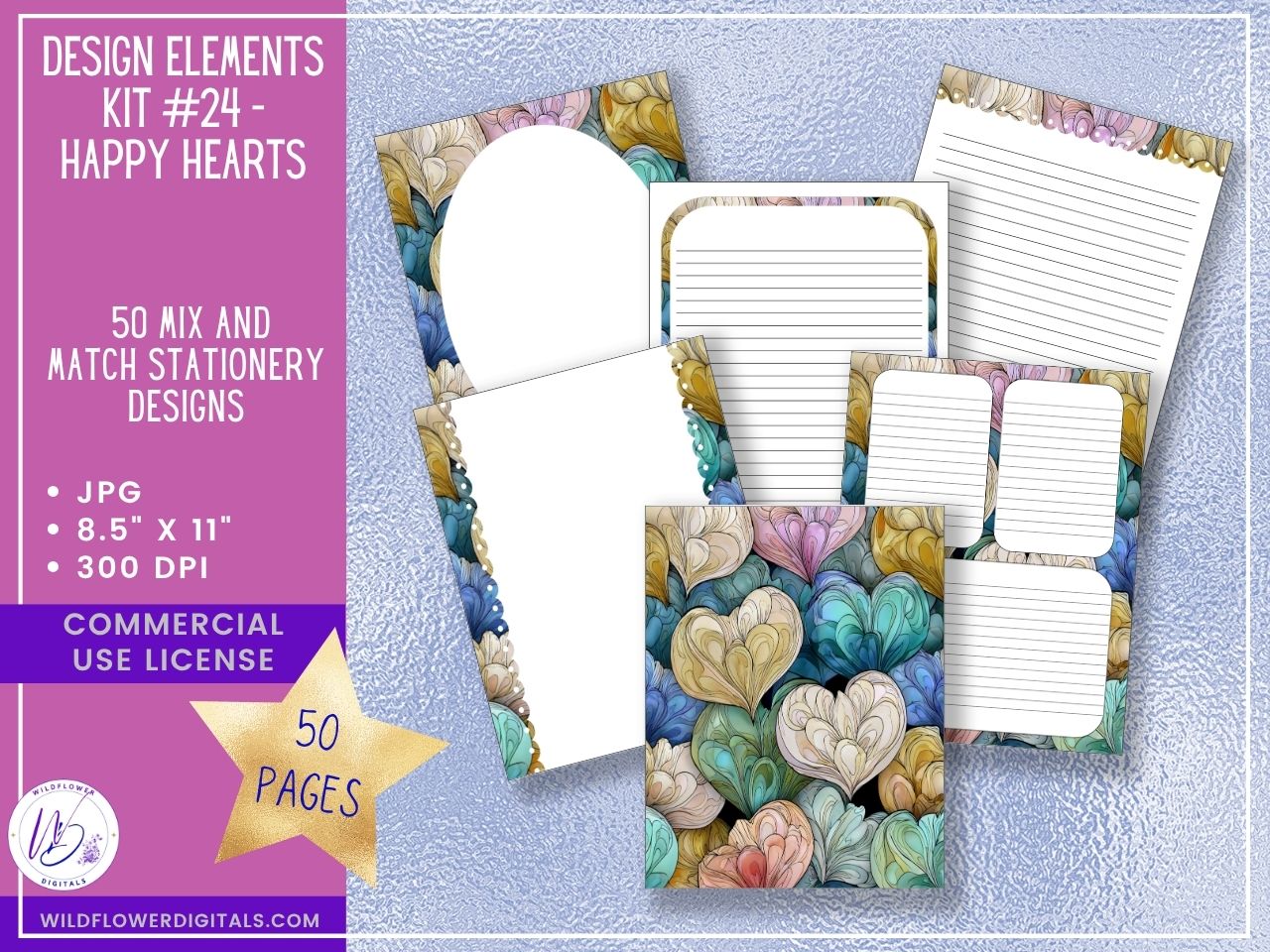 mockup of design elements club digital papers stationery mix and match membership