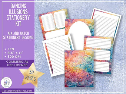 mockup of stationery kit mix and match stationery designs