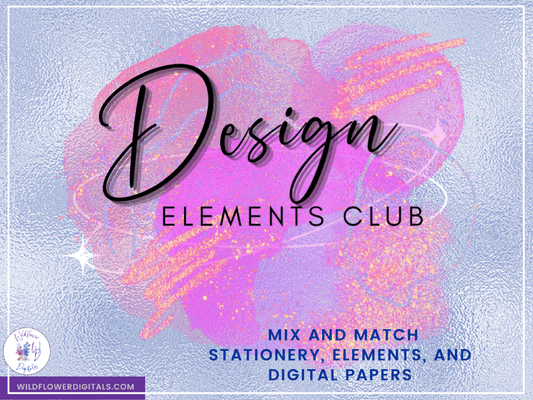mockup of design elements club digital papers stationery mix and match membership
