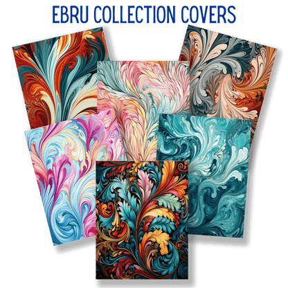 mockup of ebru collection covers digital papers mix and match