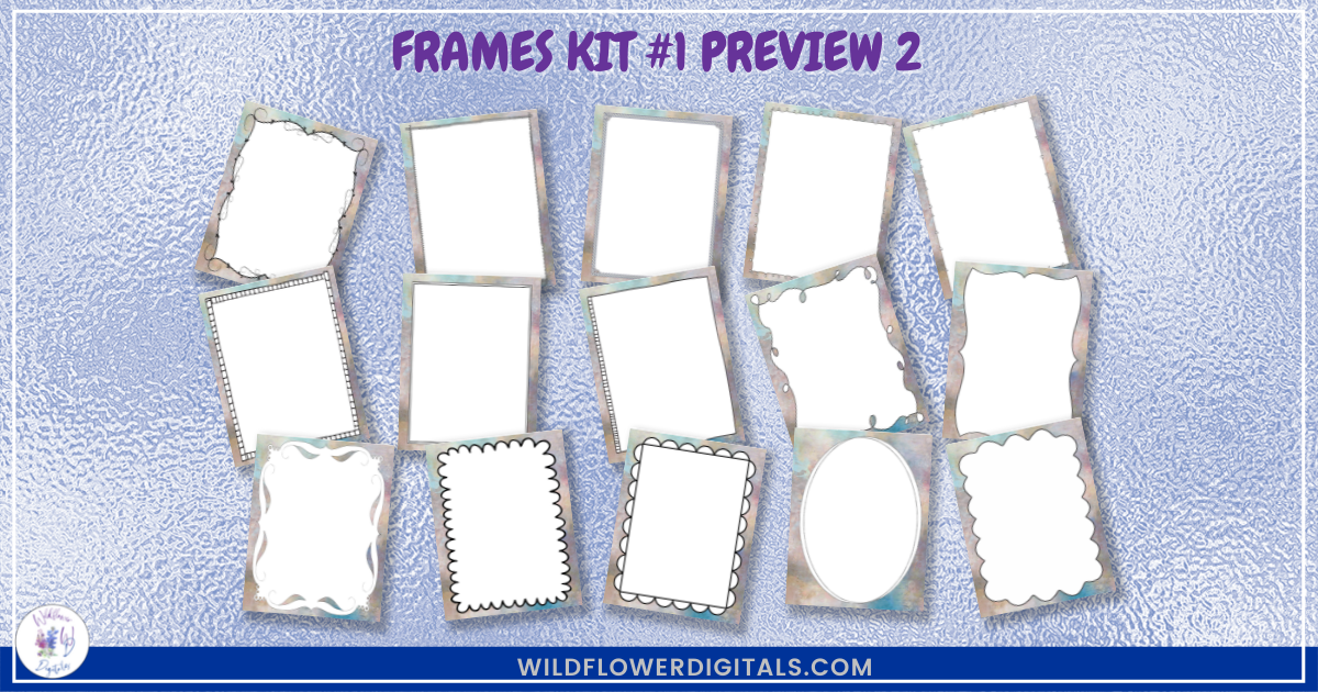 preview mockup of frames kit 1 mix and match stationery designs