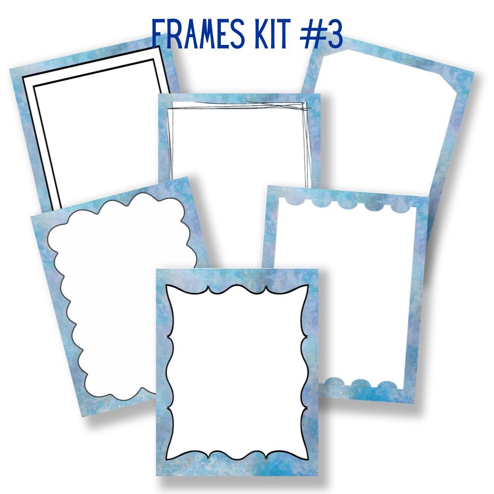 mockup of frames kit 3 mix and match stationery designs