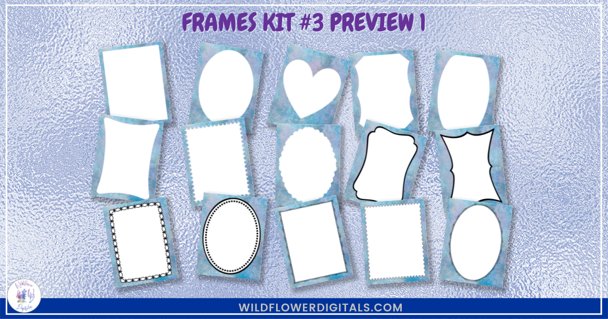 preview mockup of frames kit 1 mix and match stationery designs